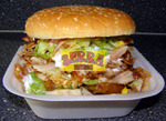 Serra-Burger mit Döner und Hähnchen Döner